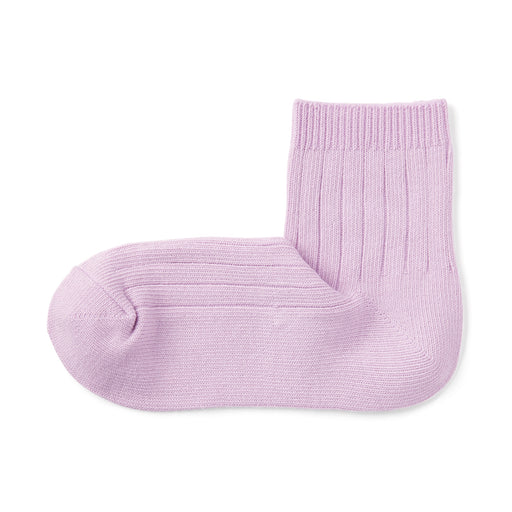 Right Angle Loose Top Short Socks Pale Lavender MUJI