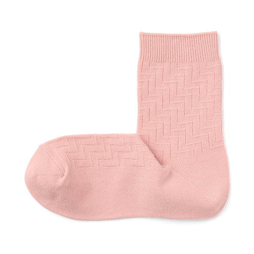 Right Angle Loose Top Short Socks Pale Pink MUJI