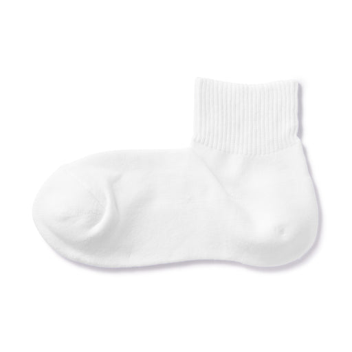 Right Angle Loose Top Short Socks Off White MUJI