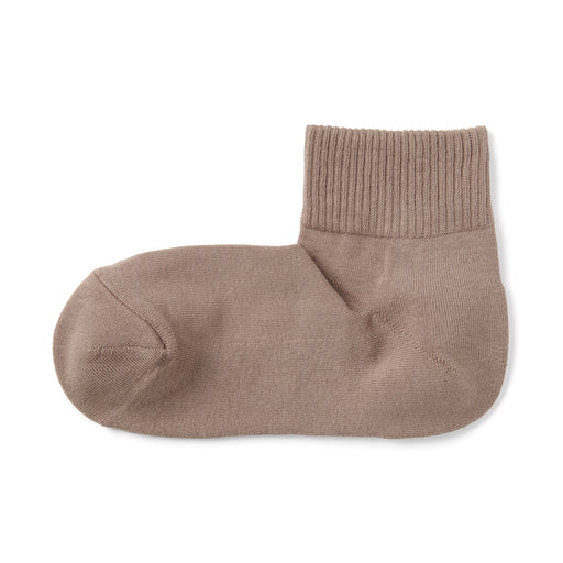 Right Angle Loose Top Short Socks Grayish Brown MUJI