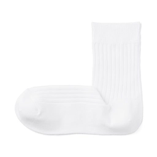 Right Angle Loose Top Short Socks Off White MUJI