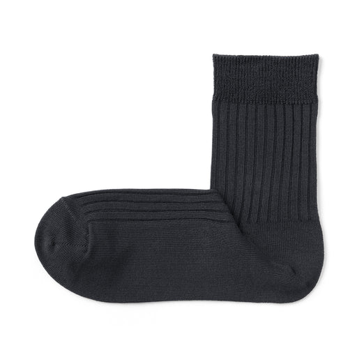 Right Angle Loose Top Short Socks Dark Gray MUJI