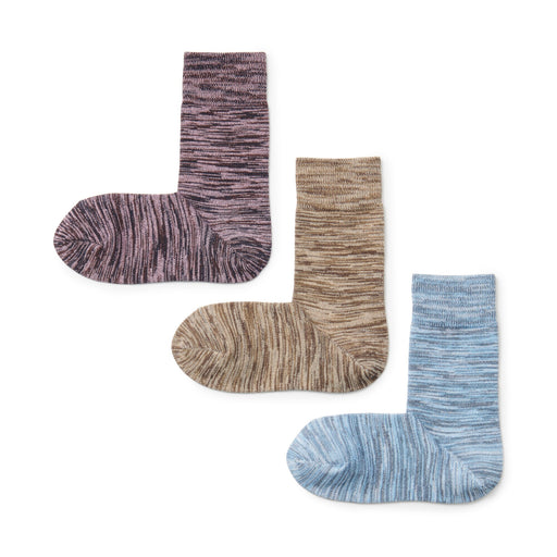 Right Angle Excess Yarn 3 Pair Socks 23-25 cm (US W 7-9 / M 5-7.5) MUJI