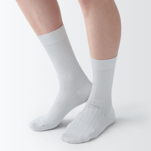 Lustrous Cotton Yarn Ribbed Socks MUJI