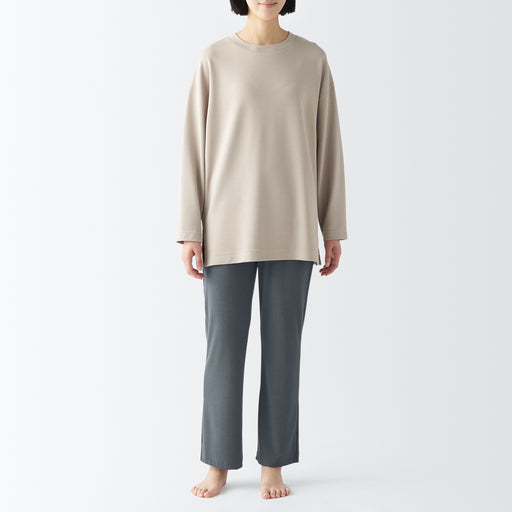 Women's Rayon Blend Ribbed Tunic Loungewear Set MUJI