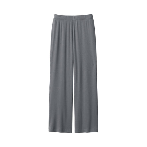 Women's Smooth Ribbed Long Pants Charcoal Gray MUJI