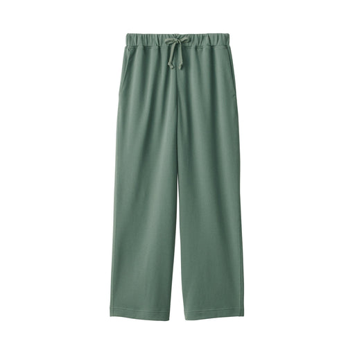 Men's Wide Sweatpants Smoky Green MUJI