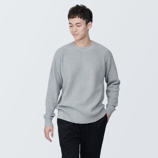 Men's Washable Ribbed Crewneck Sweater MUJI