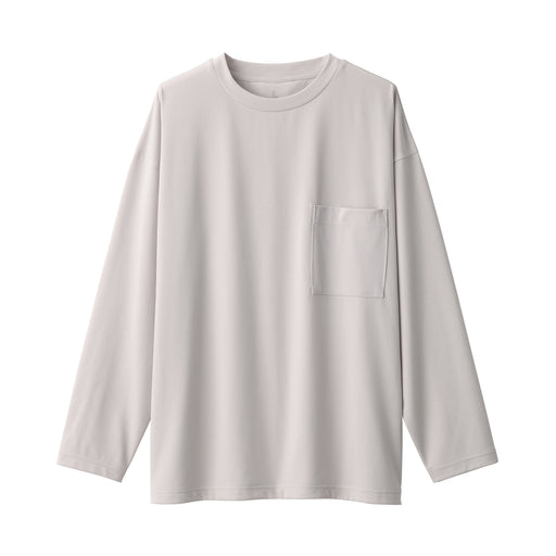 LABO Unisex Easy-Clean Quick Dry Crew Neck Long Sleeve T-Shirt Gray MUJI