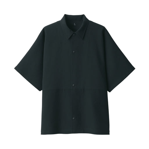 LABO Unisex Easy-Clean Short Sleeve Shirt Black MUJI