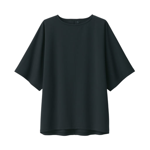 #WK02 LABO Unisex Water Repellent Double Knitted Short Sleeve Pullover Black MUJI