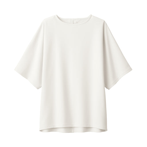 LABO Unisex Water Repellent Double Knitted Short Sleeve Pullover Ivory MUJI