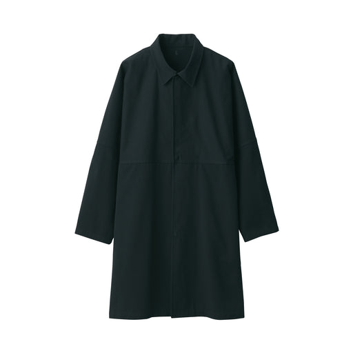 LABO Unisex Modacrylic Stand Fall Collar Coat Black MUJI