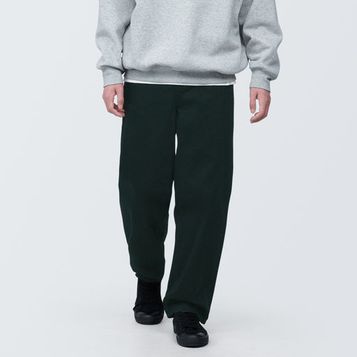 Men's Denim Wide Pants Black (30 Inch / 76 cm) MUJI