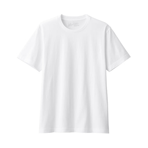 Men's Washed Jersey Crew Neck Short Sleeve T-Shirt White MUJI