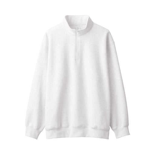 Men's Half Zip Sweatshirt Light Gray MUJI
