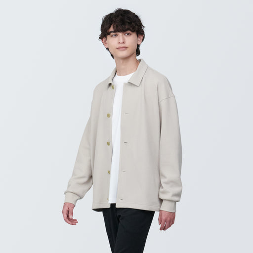 Men's Double Knitted Shirt Cardigan MUJI