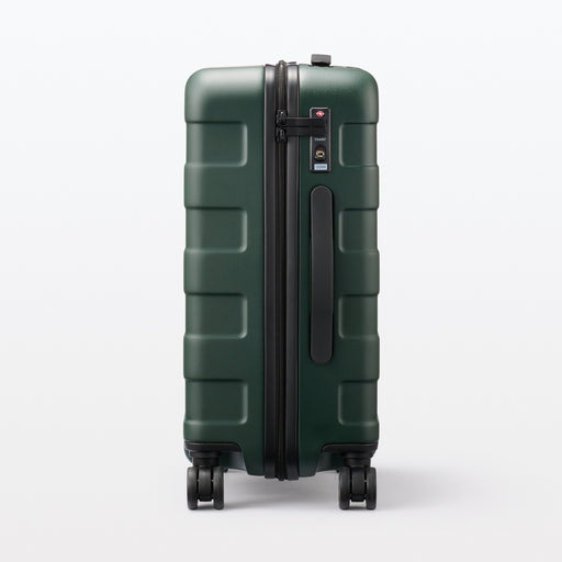 Adjustable Handle Hard Shell Suitcase 36L - Khaki Green | Carry-On MUJI