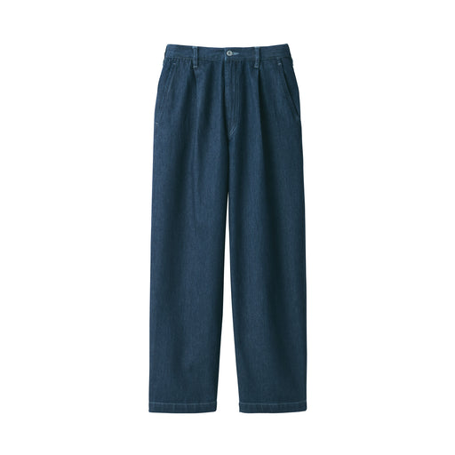 Men's Kapok Blend Denim Work Pants Dark Navy MUJI