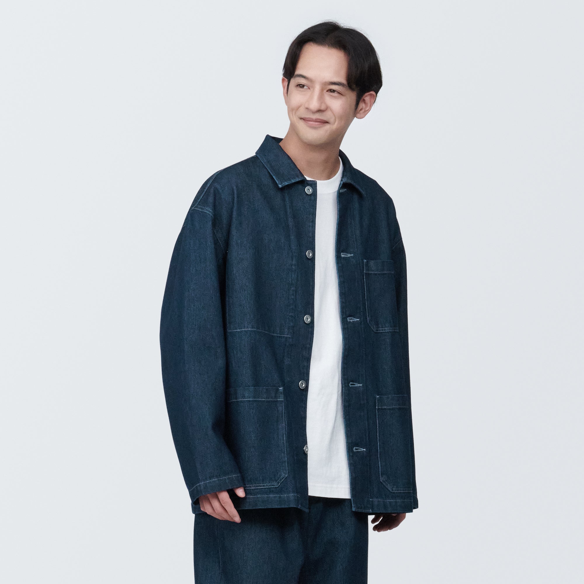 Men's Kapok Blend Denim Coverall | Sustainable Fashion | MUJI USA