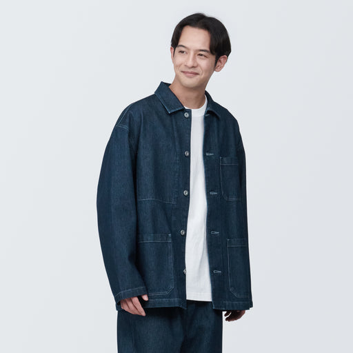 Men's Kapok Blend Denim Coverall MUJI