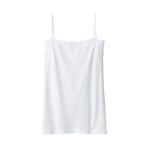 Women's Moisture Wicking Cotton Camisole with Sweat Pads White MUJI