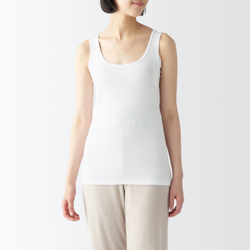 Women's Moisture Wicking Cotton Tank Top with Sweat Pads MUJI