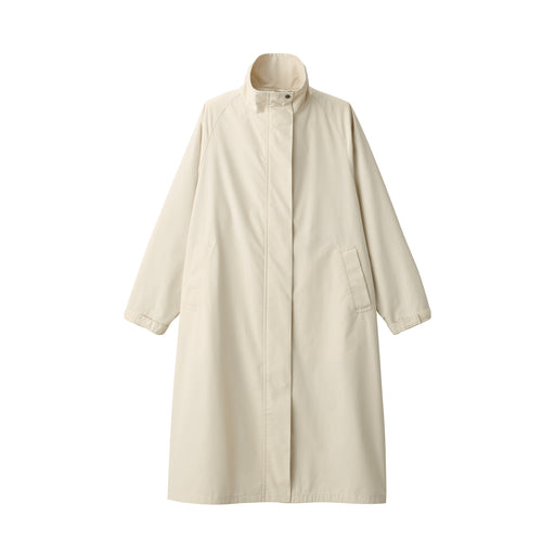 Women's Water Repellent Stand Collar Coat Ivory MUJI
