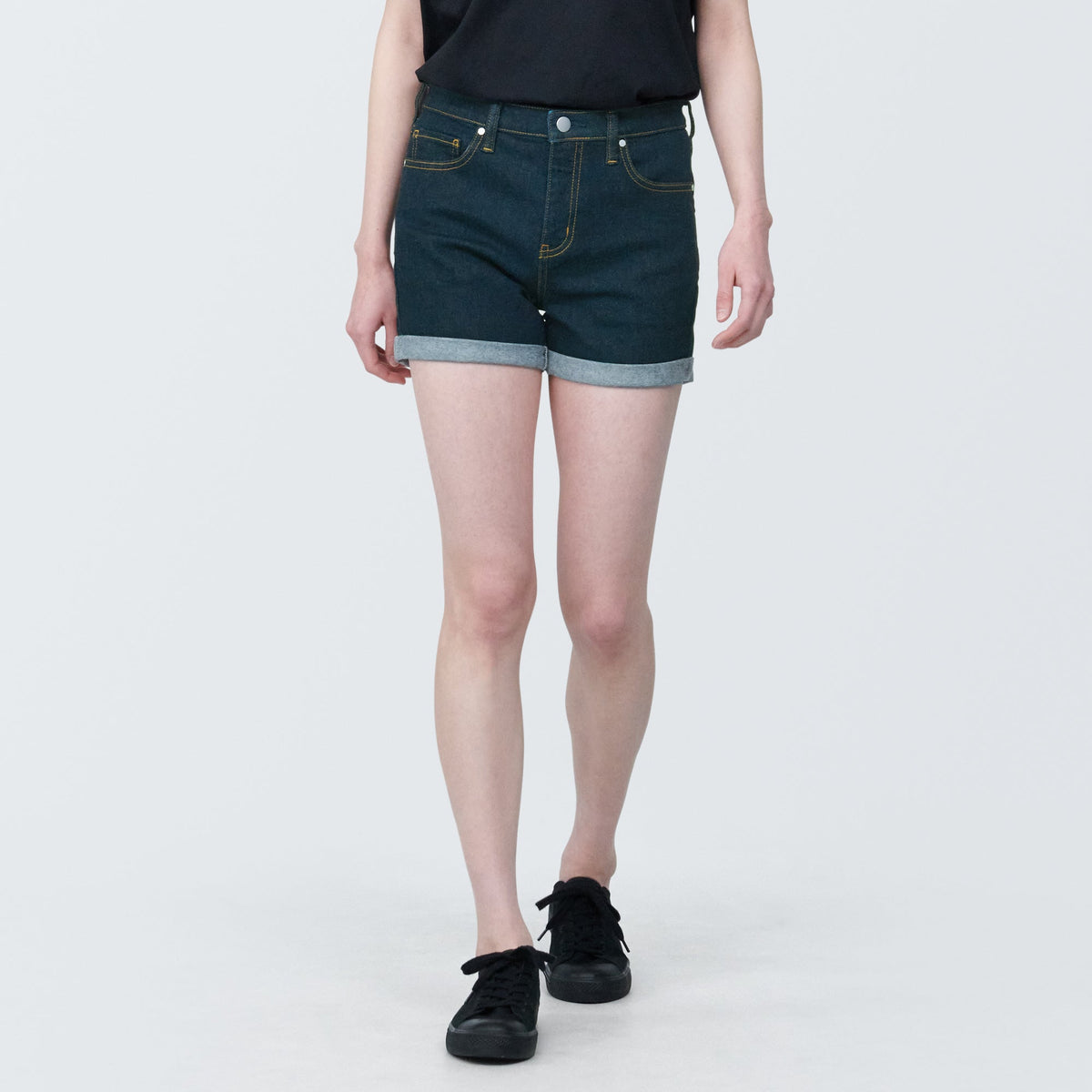 Women's Super Stretchy Denim Shorts Dark Navy