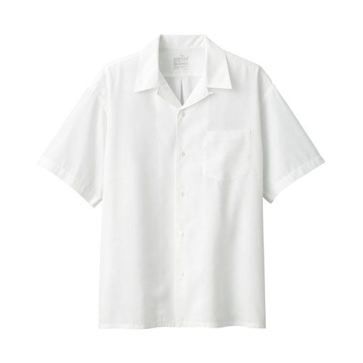 Men's Hemp Blend Short Sleeve Shirt White MUJI