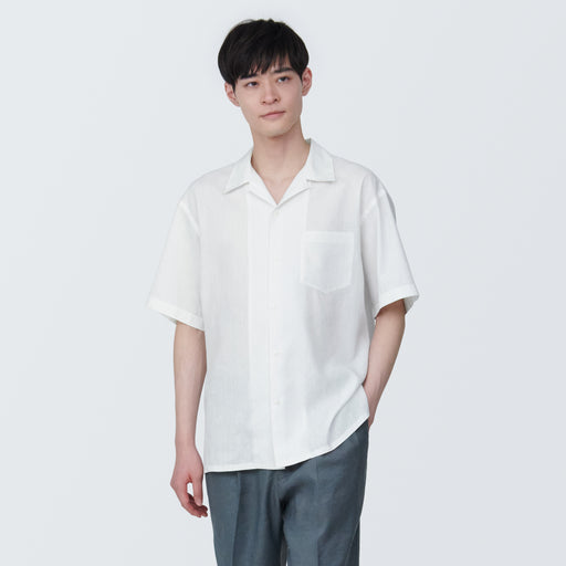 Men's Hemp Blend Short Sleeve Shirt MUJI