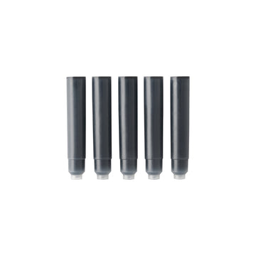 Compact Fountain Pen Ink Cartridge Refills - Black (5 Pack) MUJI