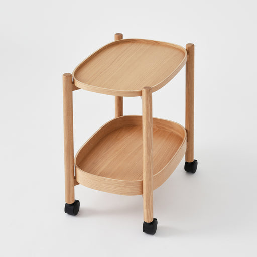#WK48 Oak Wheeled Cart Side Table KED9CC4S MUJI
