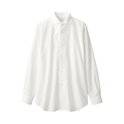 Men's Non-Iron Cutaway Collar Long Sleeve Shirt White MUJI