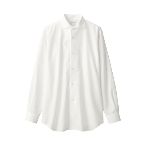 Men's Non-Iron Cutaway Collar Shirt White MUJI