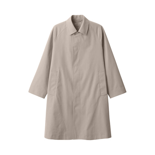 Men's Water Repellent Stand Fall Collar Coat Sand Beige MUJI