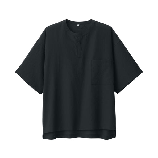 LABO Unisex Easy-Clean Short Sleeve Pullover Shirt Black MUJI