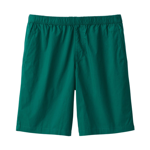 Men's Washed Broad Easy Shorts Dark Green MUJI