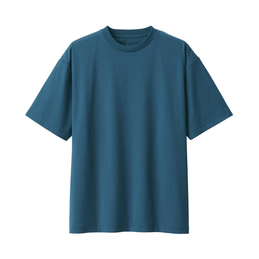 Men's UV Protection Quick Dry Short Sleeve T-Shirt Smoky Blue MUJI