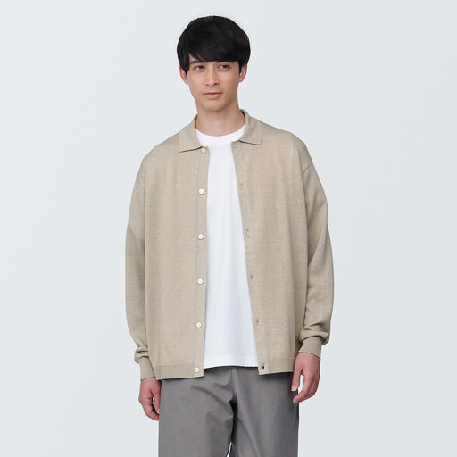 Men's Hemp Blend Shirt Cardigan MUJI