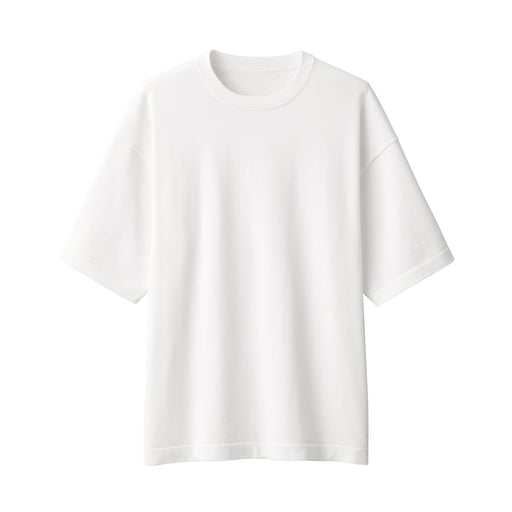 Men's Jersey Crew Neck Short Sleeve T-Shirt White MUJI