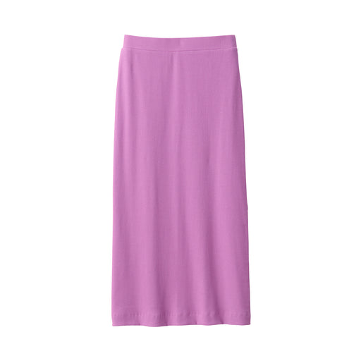 Women's Stretch Ribbed Skirt Pink MUJI