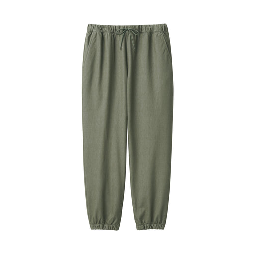 Men's Knitted Denim Jogger Sweatpants Dark Green MUJI