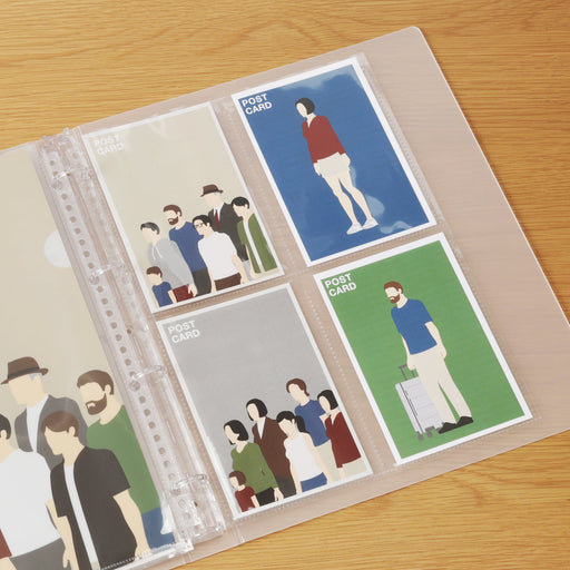Post Card 4-Pocket Refill for A4 Wide Organizer MUJI
