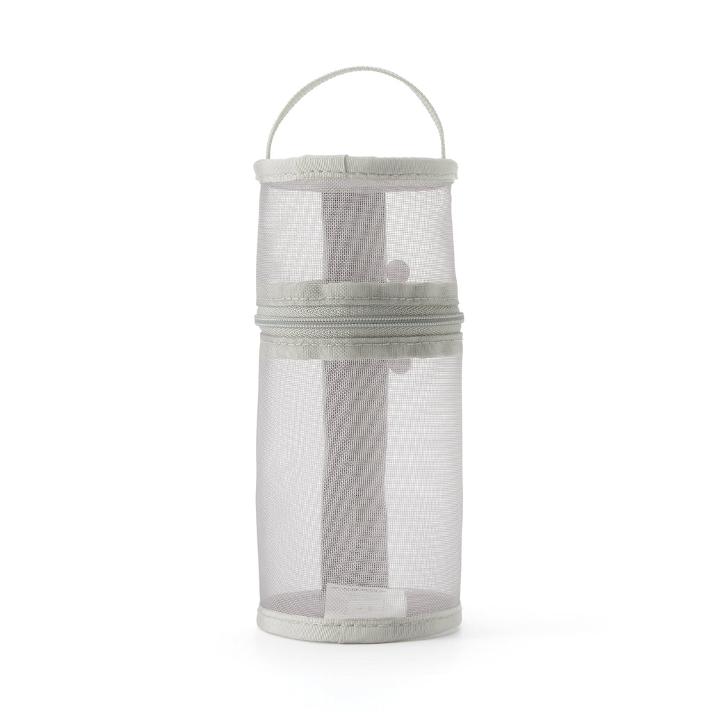 Nylon Mesh Vertical/Horizontal Pen Case Wide - Gray | School