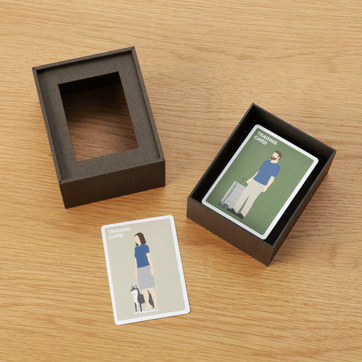 2-in-1 Photo Frame & Trading Card Case - Dark Gray MUJI