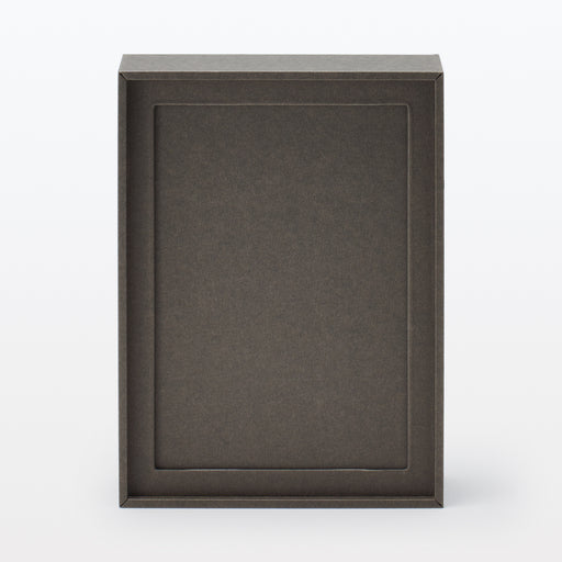 2-in-1 Photo Frame & Postcard Case - Dark Gray MUJI