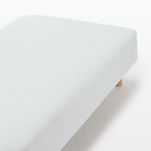 Stretchable Cool Touch Fitted Sheet Light Gray MUJI