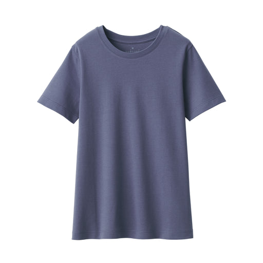 Women's Anti-Sweat Stain Short Sleeve T-Shirt Smoky Purple MUJI