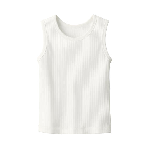 Women's Ribbed Tank Top Off White MUJI